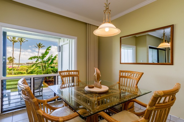 What a view from the dining room! Looks like a actual photo. So beautiful!