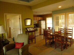 Dining area and kitchen.  Recliners in the loving room are comfy.