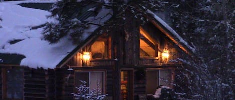 Cozy evening at the cabin