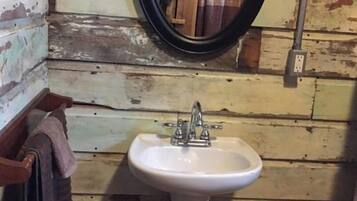 Shower, towels, toilet paper