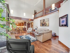 TV, fireplace, video games, DVD player
