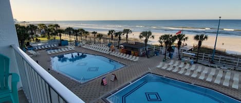 Outdoor pool, a heated pool