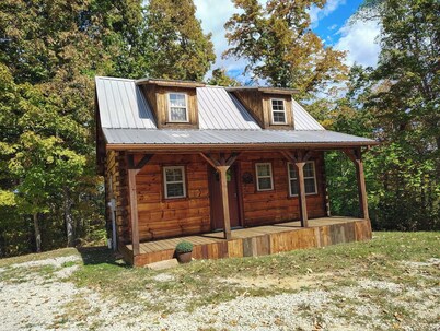 An Outdoor Luxury Cabin Adventure "The Hampton"Amish-Built Log Cabin
