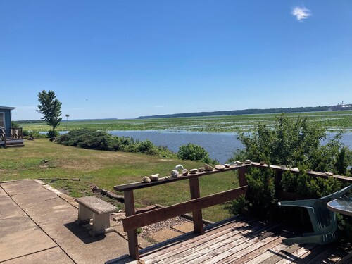 50' from the Mississippi River, see the winter eagle migration, fish from there