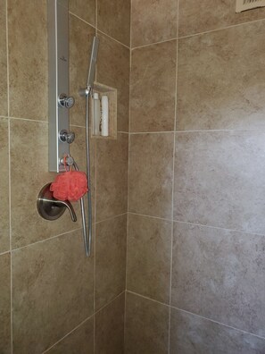 Combined shower/bathtub, hair dryer, towels, soap - Pet-friendly, Family-friendly & Fun-Friendly Central-to-Everything Phoenix Home (Phoenix)