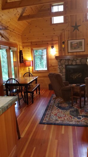 Interior - McKenzie Riverfront Cabin big screened-in porch, 1/2mi to Mckenzie River Trail (McKenzie Bridge)