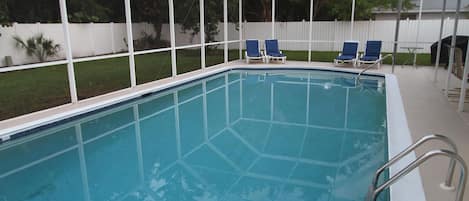 A heated pool