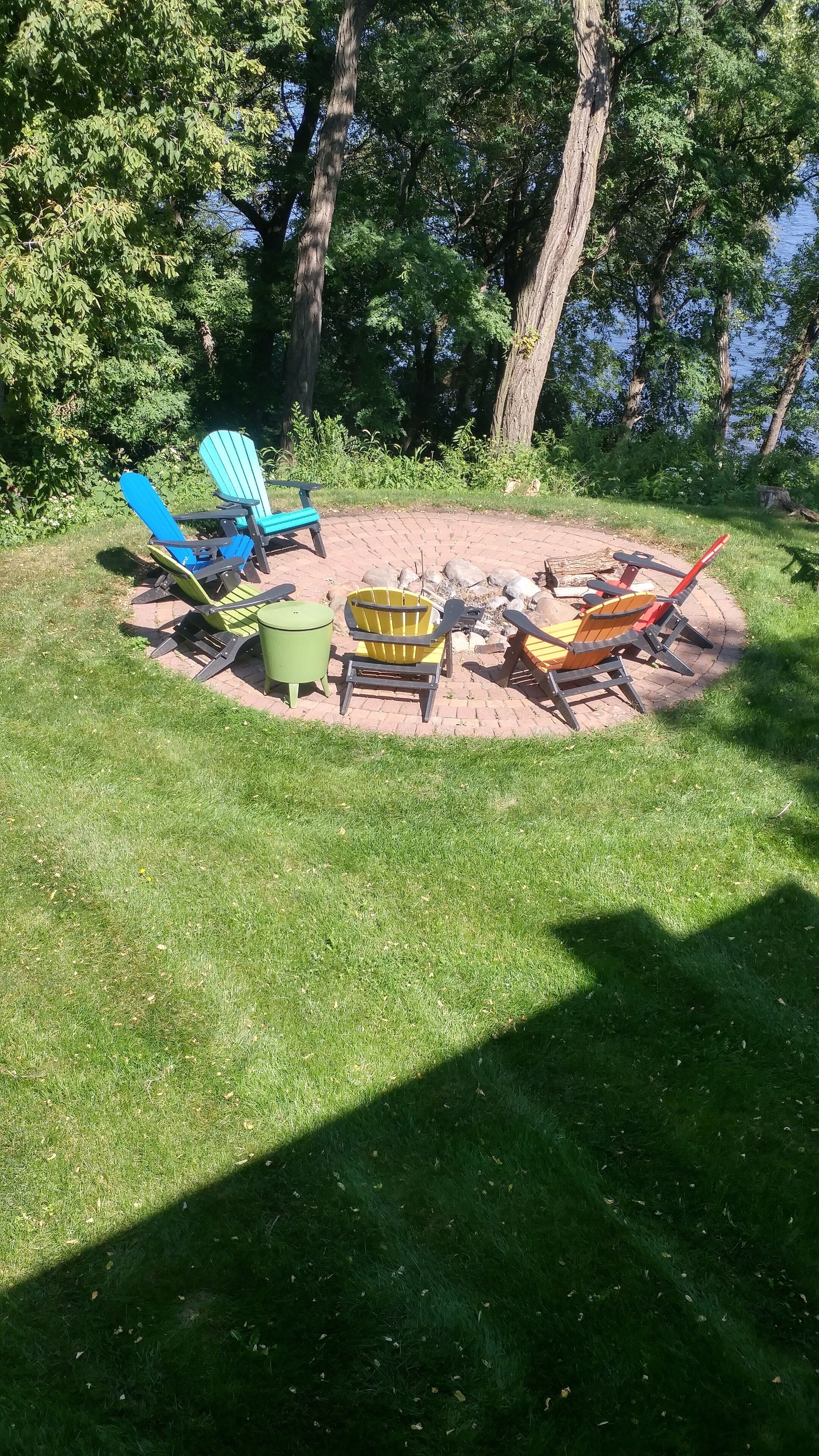 Fire pit - great for cool evenings on the river!