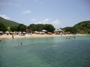 Sun-loungers, beach towels