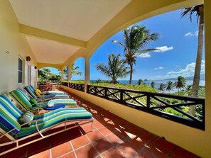 Terrace/patio - ST KITTS 'Turtle Nest' At Turtle Beach,  A Comfortable Two Bedroom Apartment (Turtle Beach)