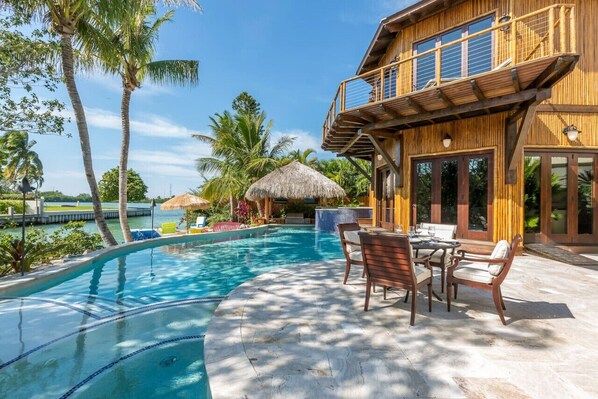 A heated pool