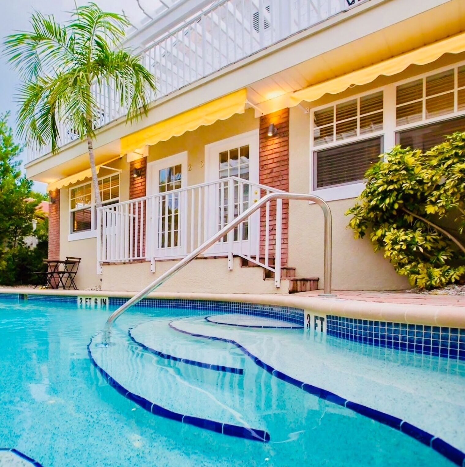 Outdoor pool, a heated pool