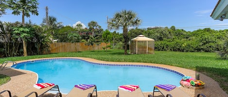 A heated pool
