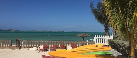 On the beach, beach towels