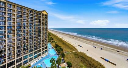 Päivitetty puhdas Oceanfront-huoneisto, jossa 5 uima-allasta, 4 kylpytynnyriä, Lazy River, Tiki-baari