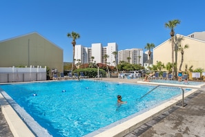 A heated pool