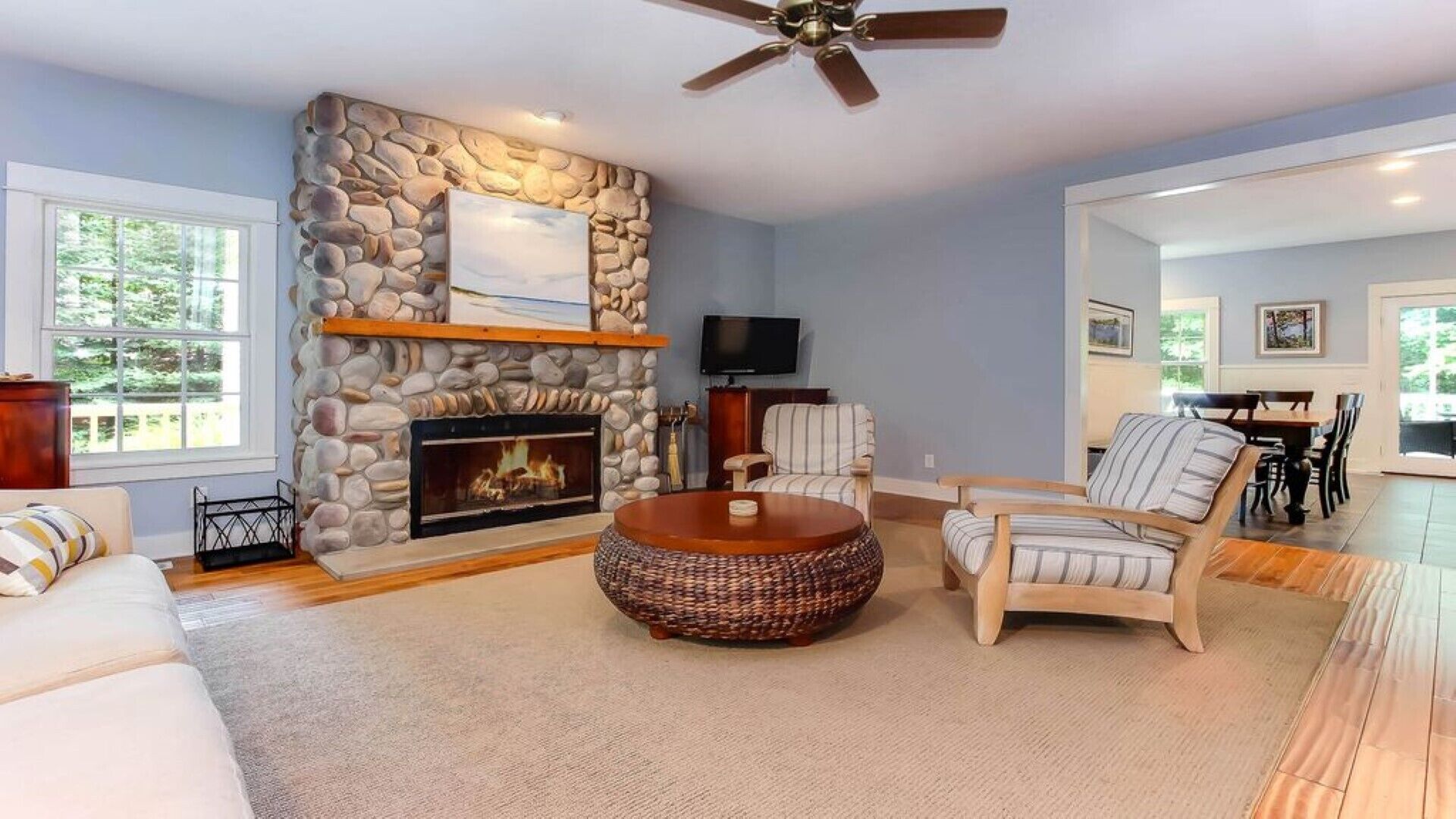 Beautiful Home steps from Lake Michigan. Perfect for a multi-family getaway.