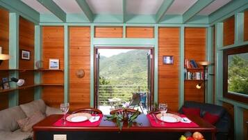 Smart-tv, een dvd-speler, boeken en een muziekbibliotheek