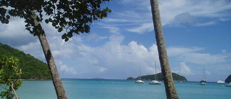 Sun-loungers, beach towels