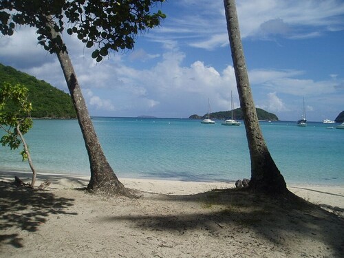 Uusi kuu - kauniisti rakennettu mökki näkymistä Coral Baylle
