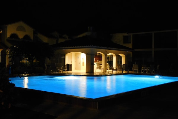 The pool at night