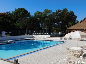 A heated pool