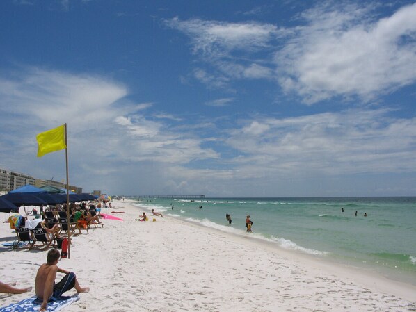 En la playa 