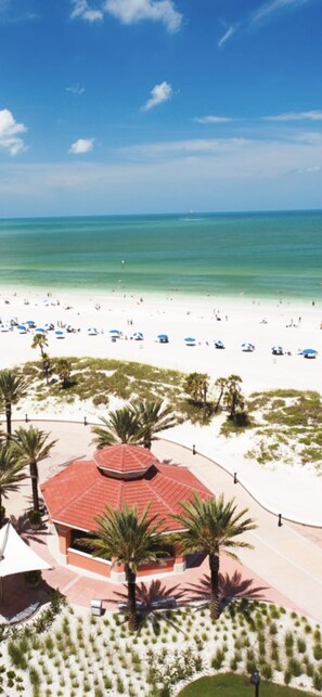 Sun-loungers, beach towels