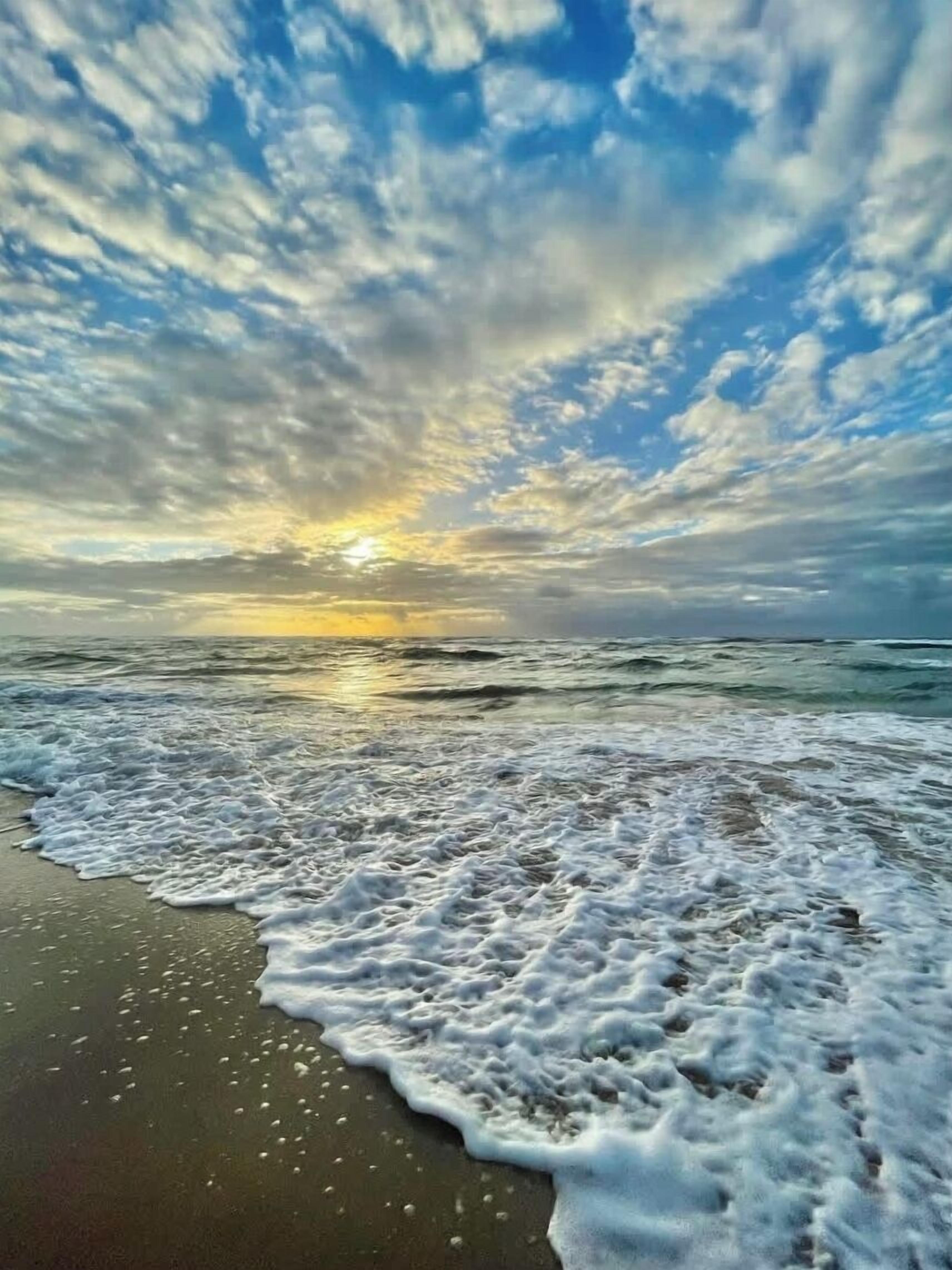 On the beach, beach towels