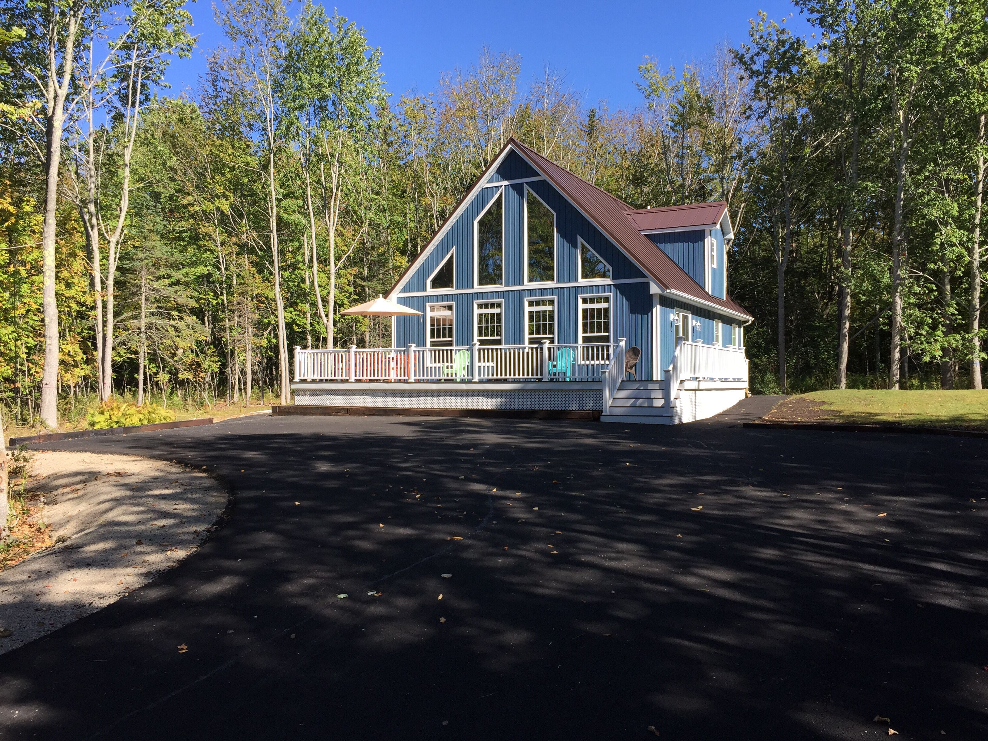 Beautiful In The Woods Bar Harbor Chalet sleeps 8