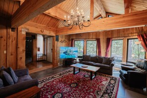 TV, fireplace, DVD player