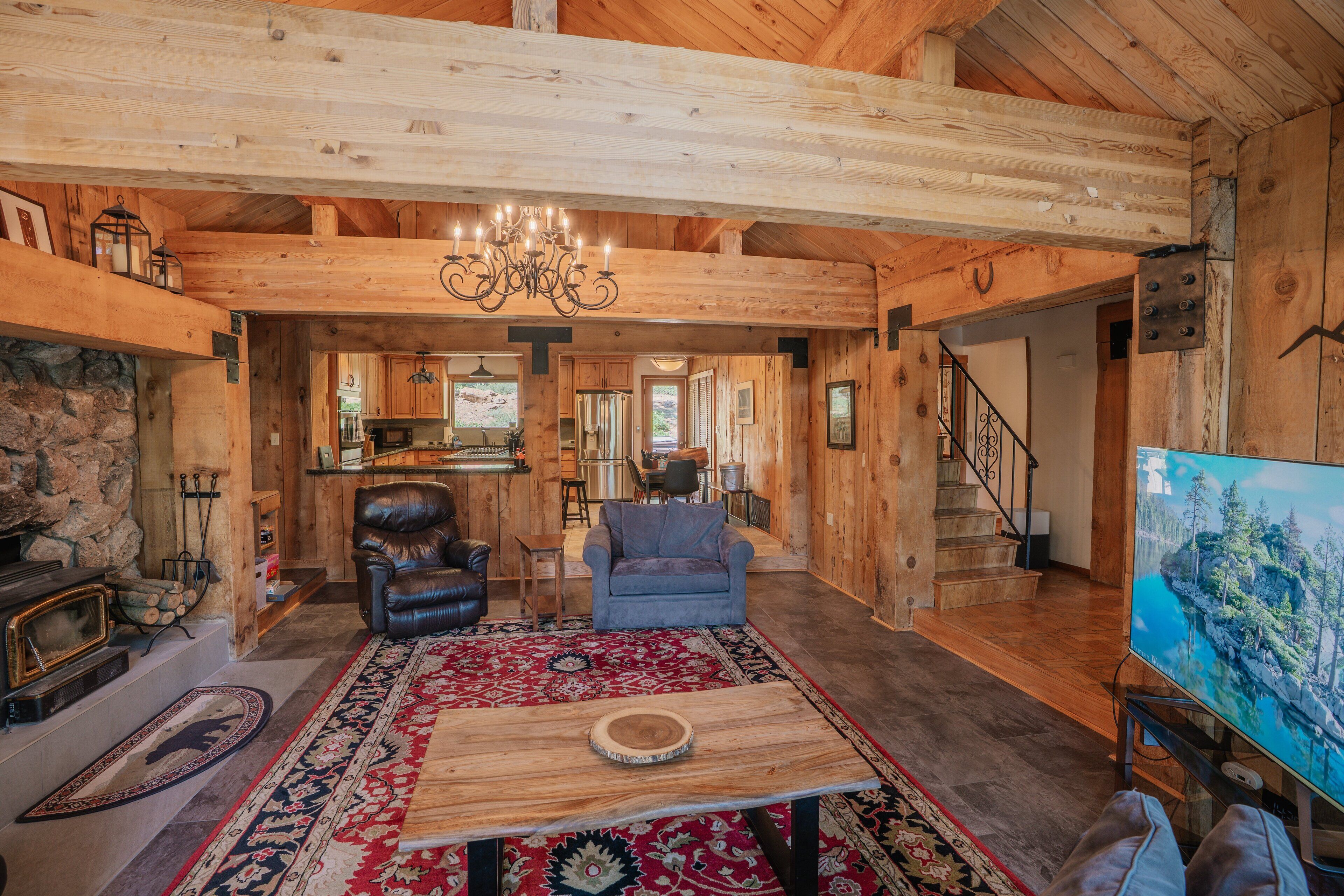 TV, fireplace, DVD player