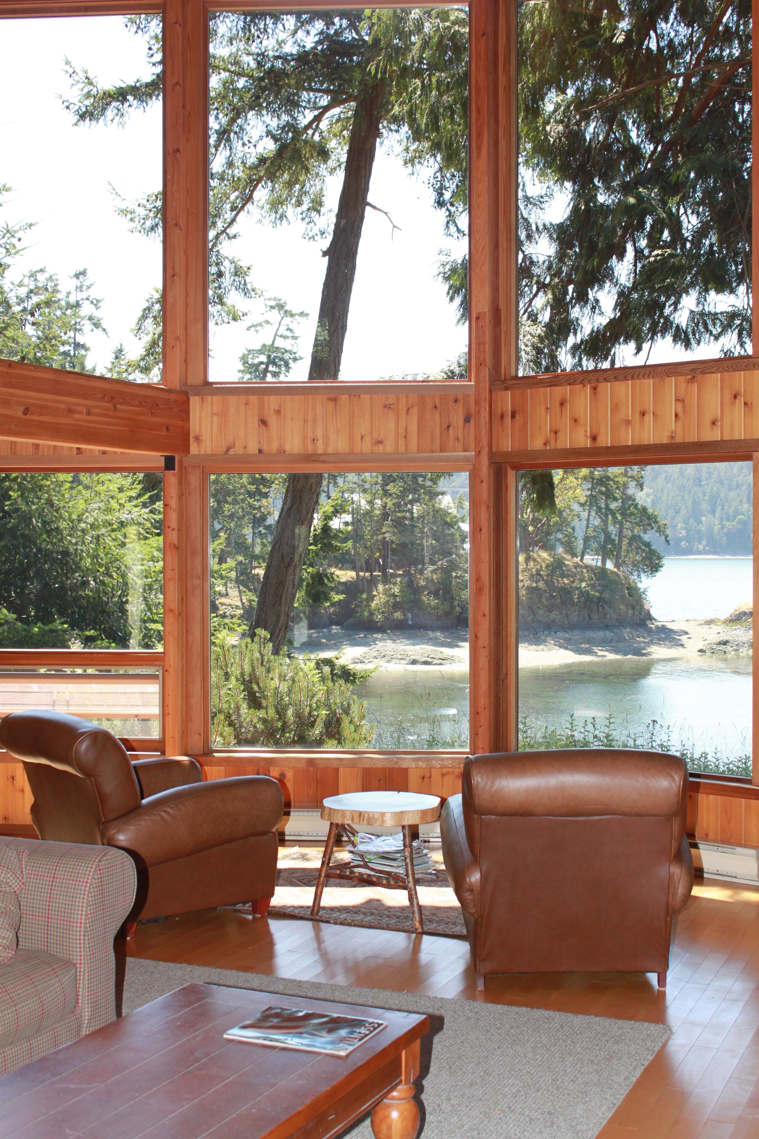 The best place in the house to relax and enjoy the view -  two leather recliners