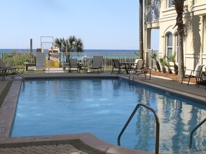 A heated pool - Gorgeous Gulf-front Location, Pool, Balcony, Grill, VIEWS, 30A, Private Beach (Santa Rosa Beach)