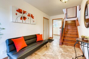 Smart TV, fireplace, video games, table football