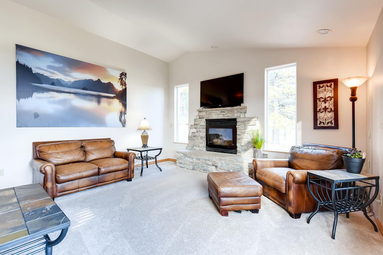 Smart TV, fireplace, video games, table football