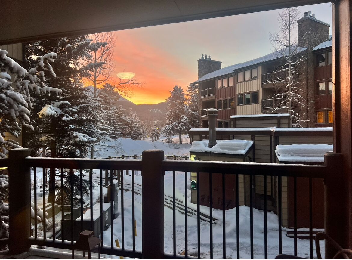 Sunrise from the deck