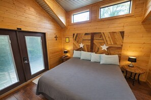 1 bedroom, iron/ironing board, WiFi, bed sheets - Beautiful Log cabin overlooking a meadow (Pipe Creek)