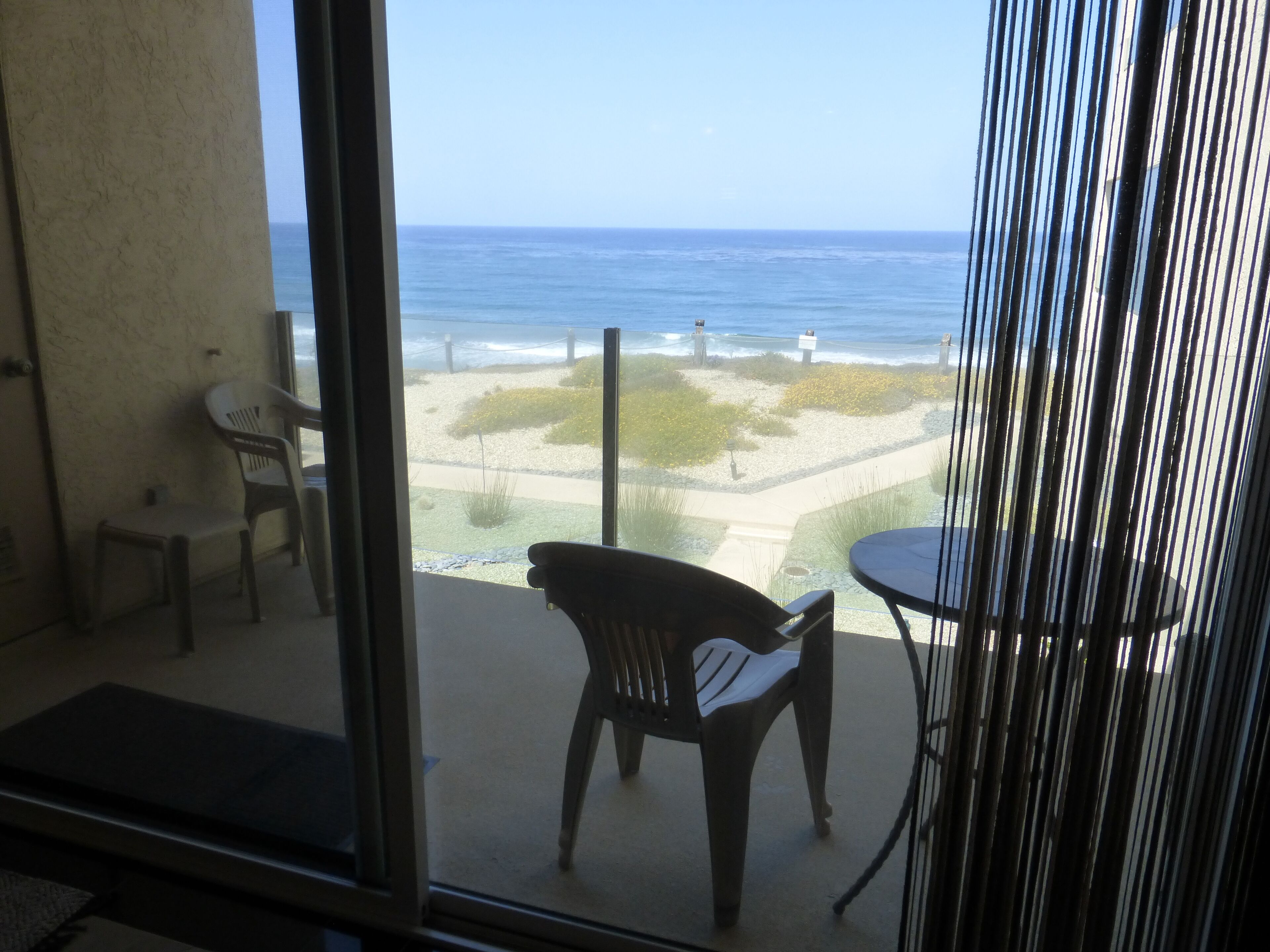 Ocean view from our condo balcony. 