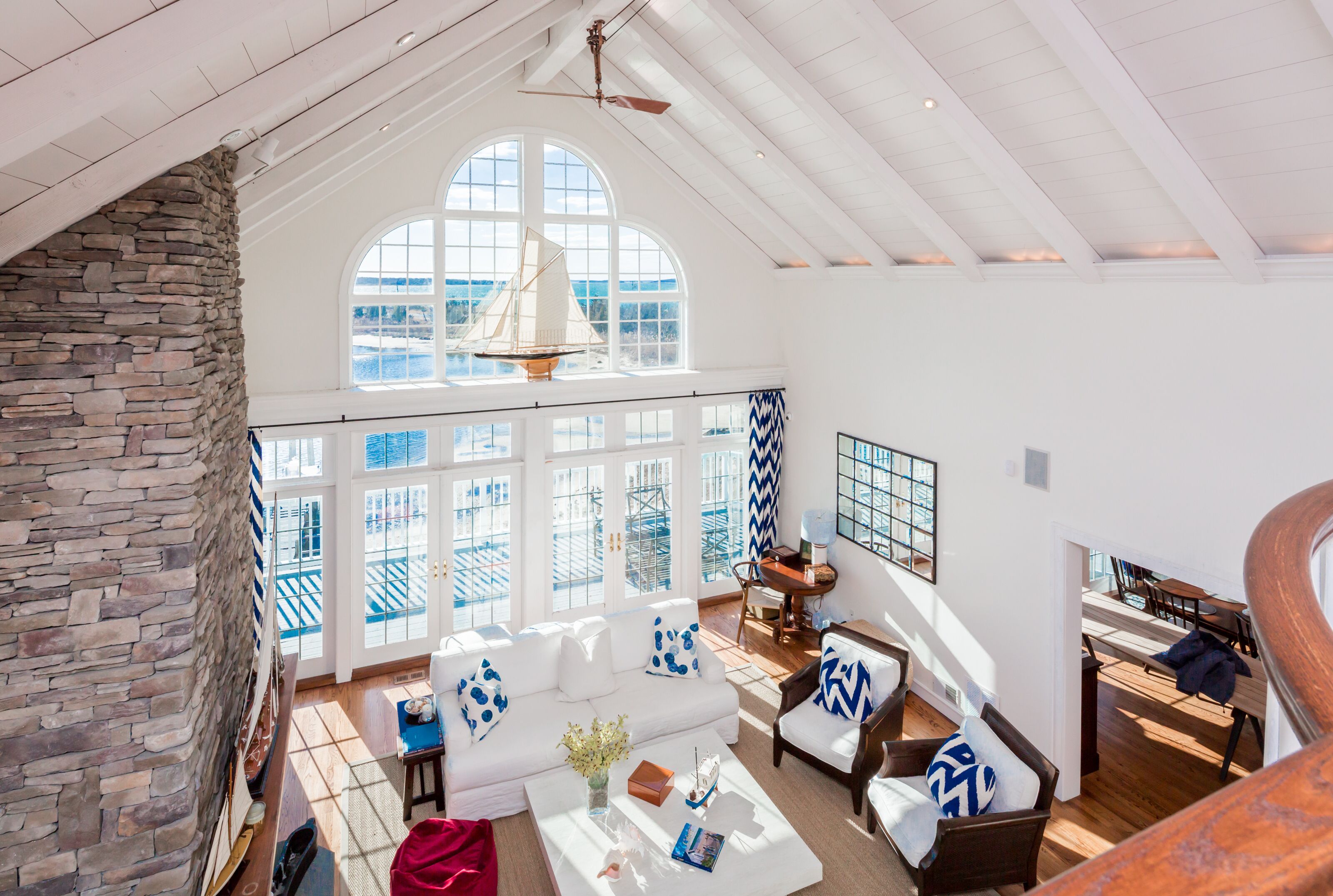 Waterfront on the Bay! A beautiful 5 bedroom home with dock and walk to Beach...