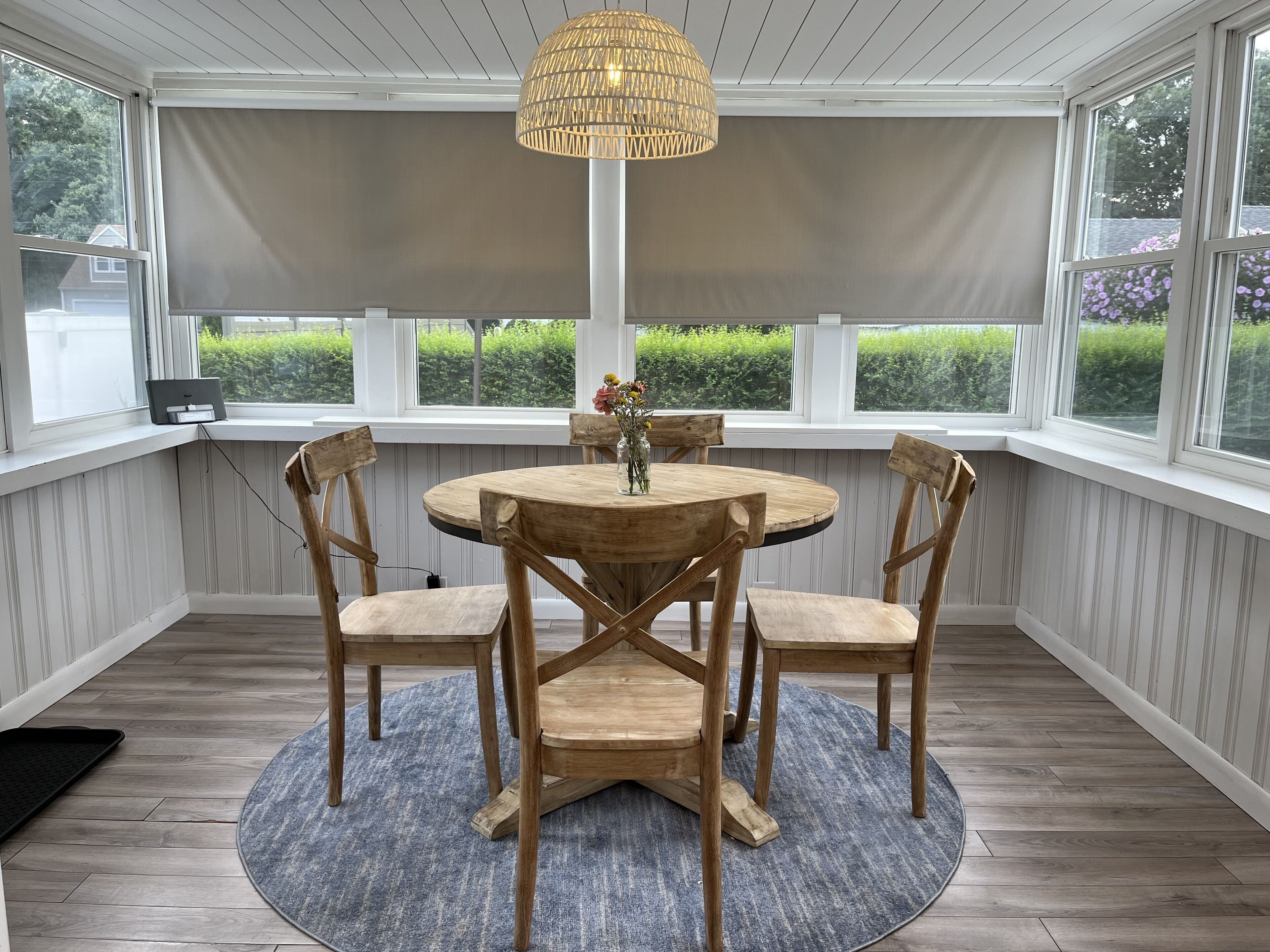 Beautiful sun room for dining