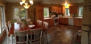 Kitchen and dining area