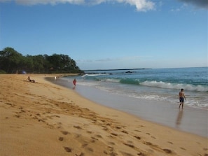 Plage à proximité, chaise longue, serviettes de plage