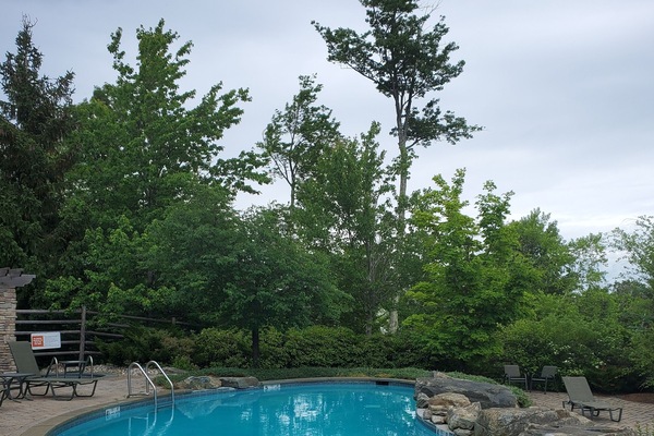 Una piscina al aire libre, una piscina climatizada