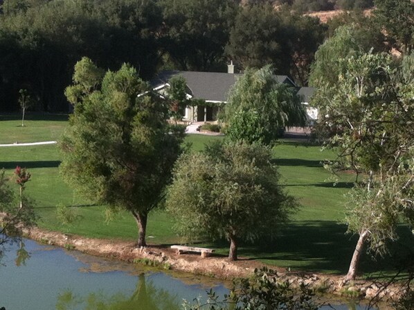 Property grounds - Home in park like setting with 3 acre lake . (La Grange)