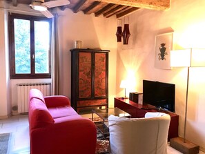 TV, books, stereo - Riverfront Florence Appartment Great quality/price Easy Parking out of  ZTL zone (florence)