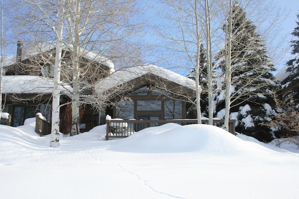 Golf Course side of house in winter. A wonderland!