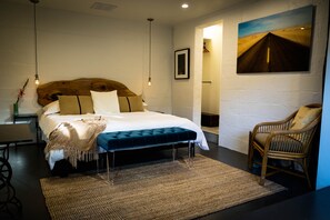 1 bedroom, memory-foam beds, blackout curtains, iron/ironing board