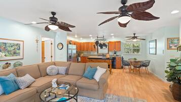 Smart TV, DVD player, books