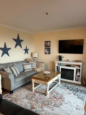 تلفزيون ذكي، مدفأة، مشغل دي في دي، كُتُب